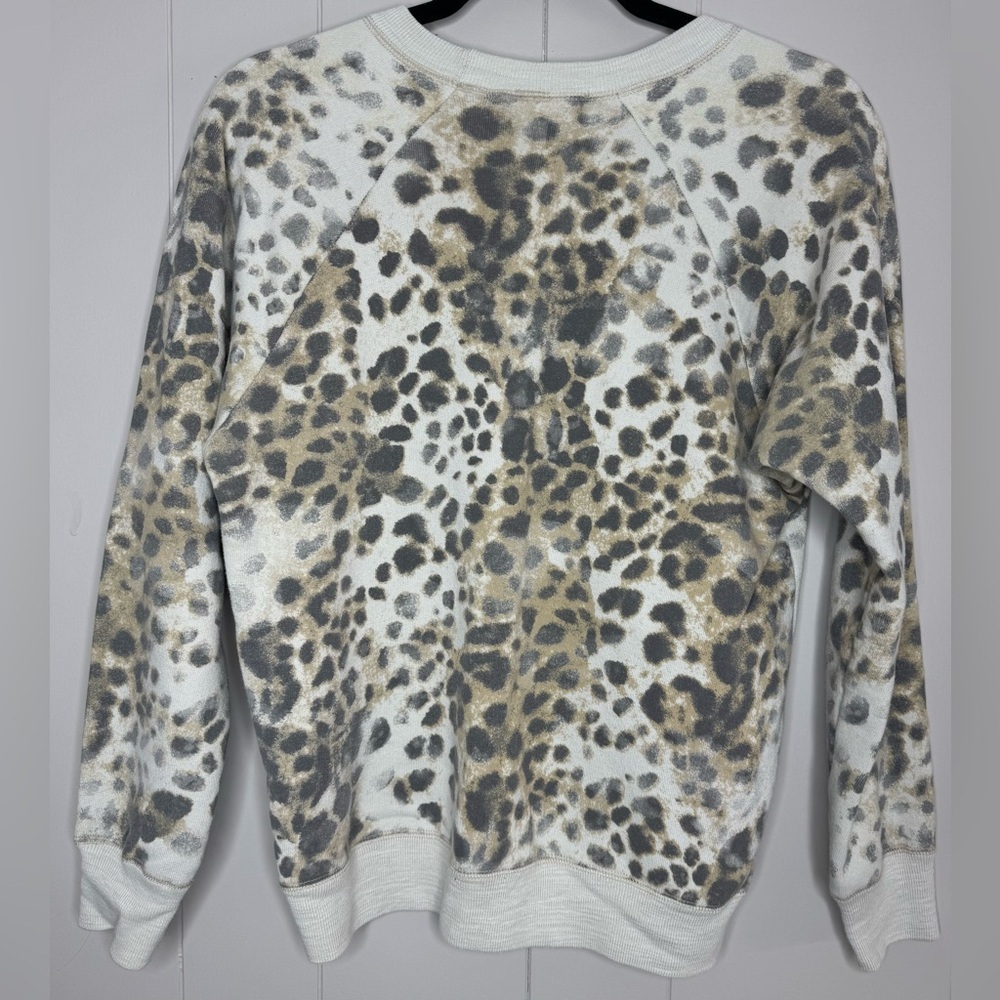 Isabel Marant Etoile Animal Print 100% Cotton French Terry Sweatshirt Size Small - Picture 2 of 10